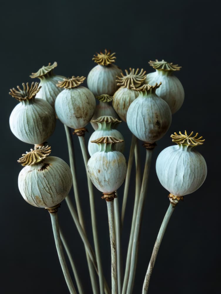 Dried Poppy Pods by Bilge Paksoylu — canvas wall art