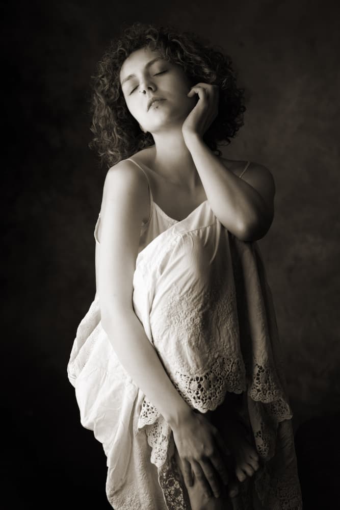 Pensive Woman Dreaming by Jan Slotboom — canvas wall art