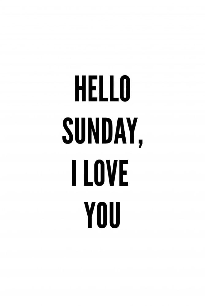 Hello Sunday Love by Oju Design — canvas wall art