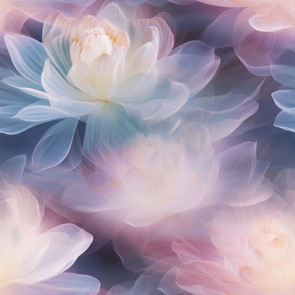 Ethereal Pastel Blooms by Bilge Paksoylu — canvas wall art