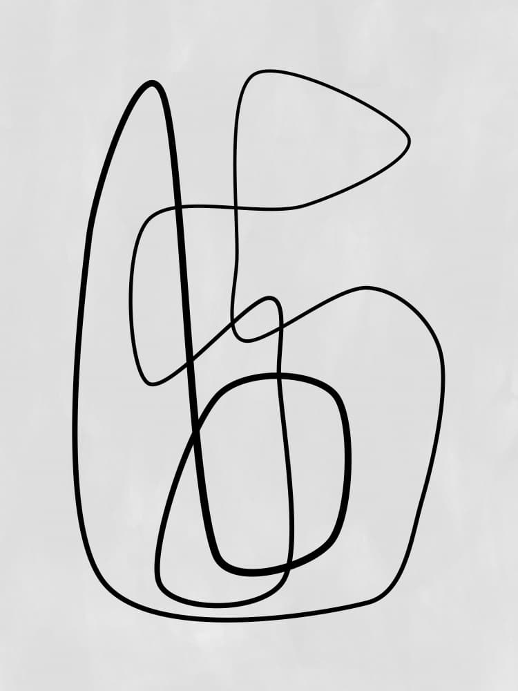 Abstract Line Flow by Elena Ristova — canvas wall art