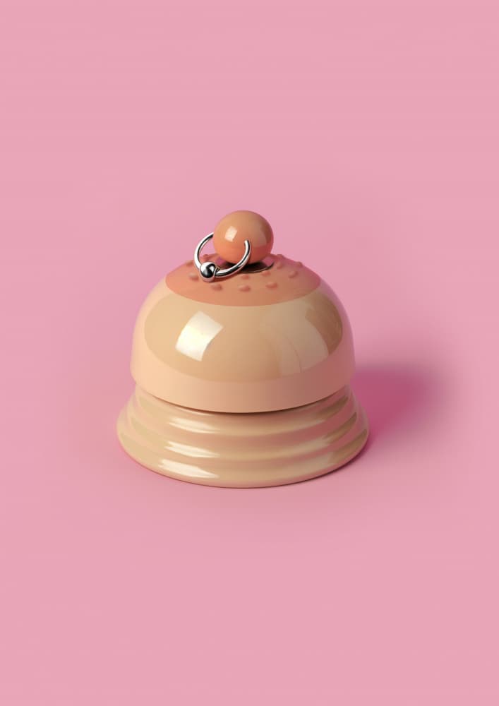 Nipple Piercing Bell by Artem Pozdniakov — canvas wall art