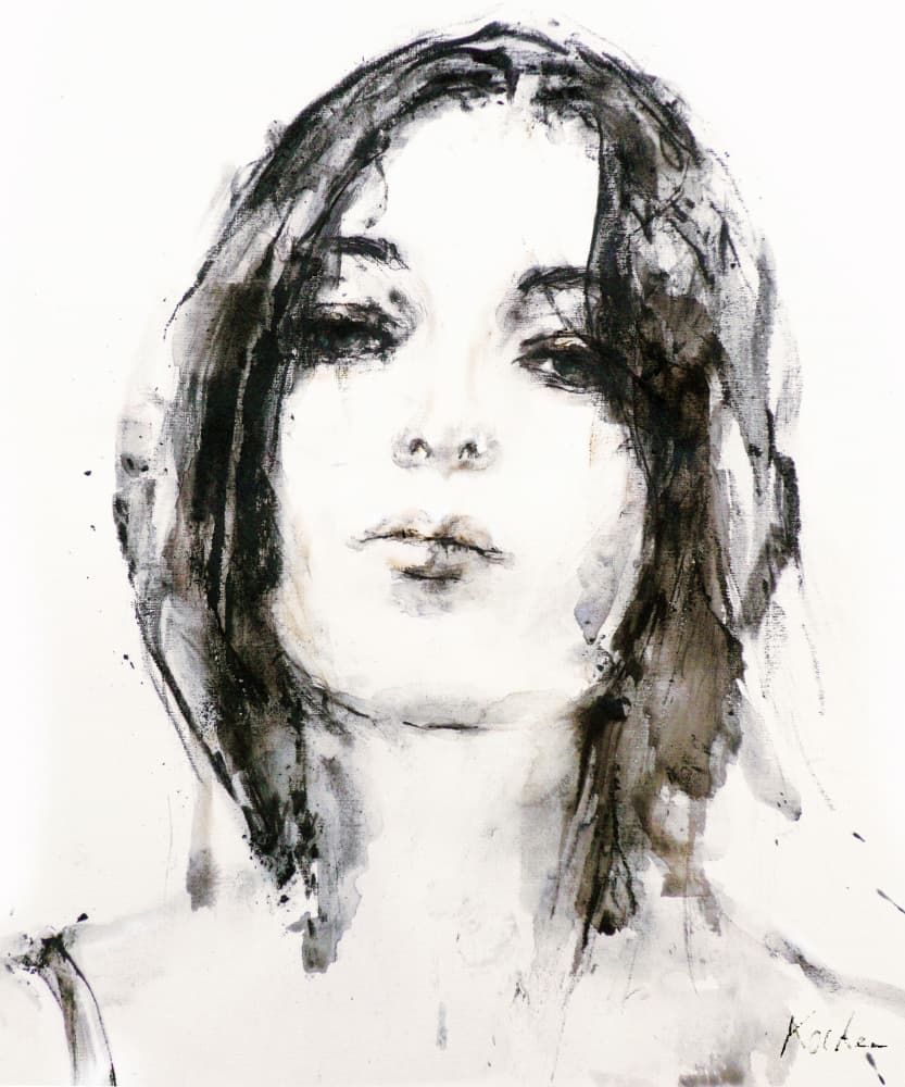 Expressive Female Gaze by Hein Kocken — canvas wall art
