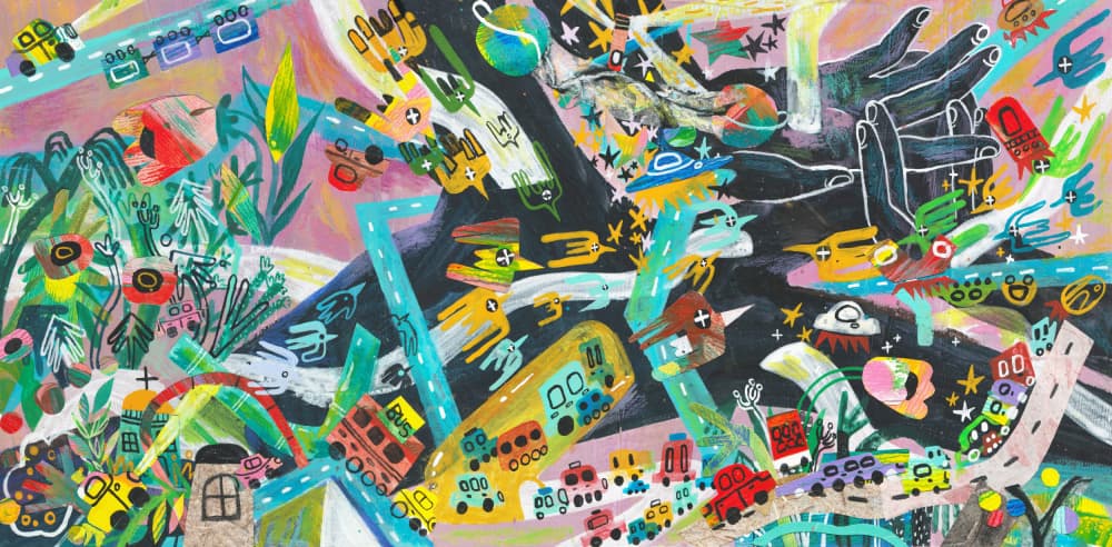 Interconnected Urban World by Changyu Zou — canvas wall art