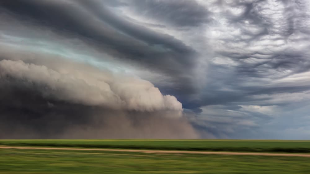 Ominous Prairie Storm by Jun Zuo — canvas wall art