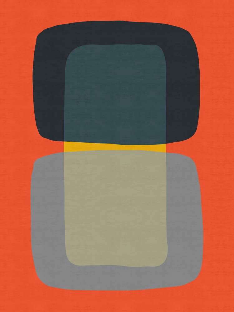 Vibrant Stacked Forms by Vitor Costa — canvas wall art