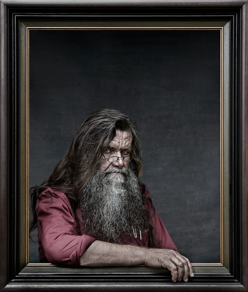 Intense Bearded Gaze by Jan Scheunders — canvas wall art