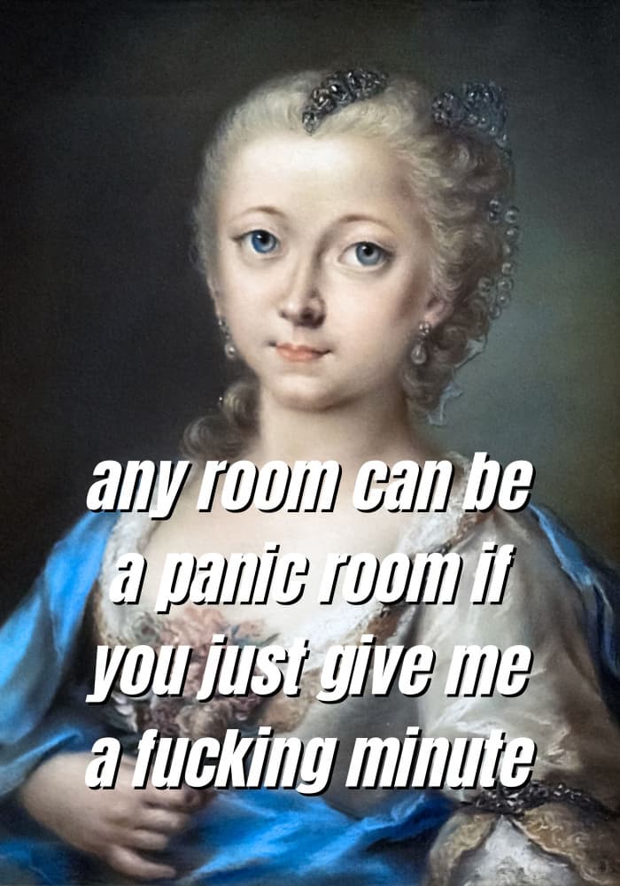 Funny Girl Panic Room by Athene Fritsch — canvas wall art