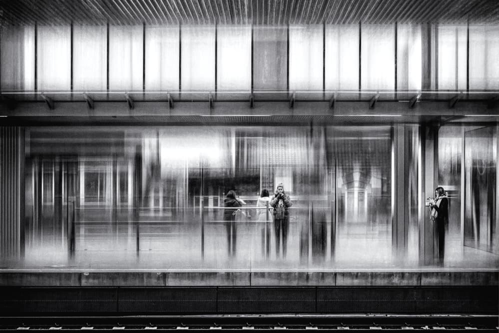 Urban Subway Motion by Bruno Flour — canvas wall art
