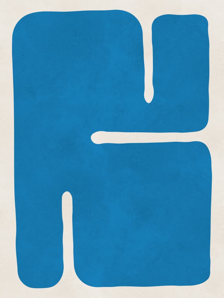Bold Blue Abstract by Vitor Costa — canvas wall art