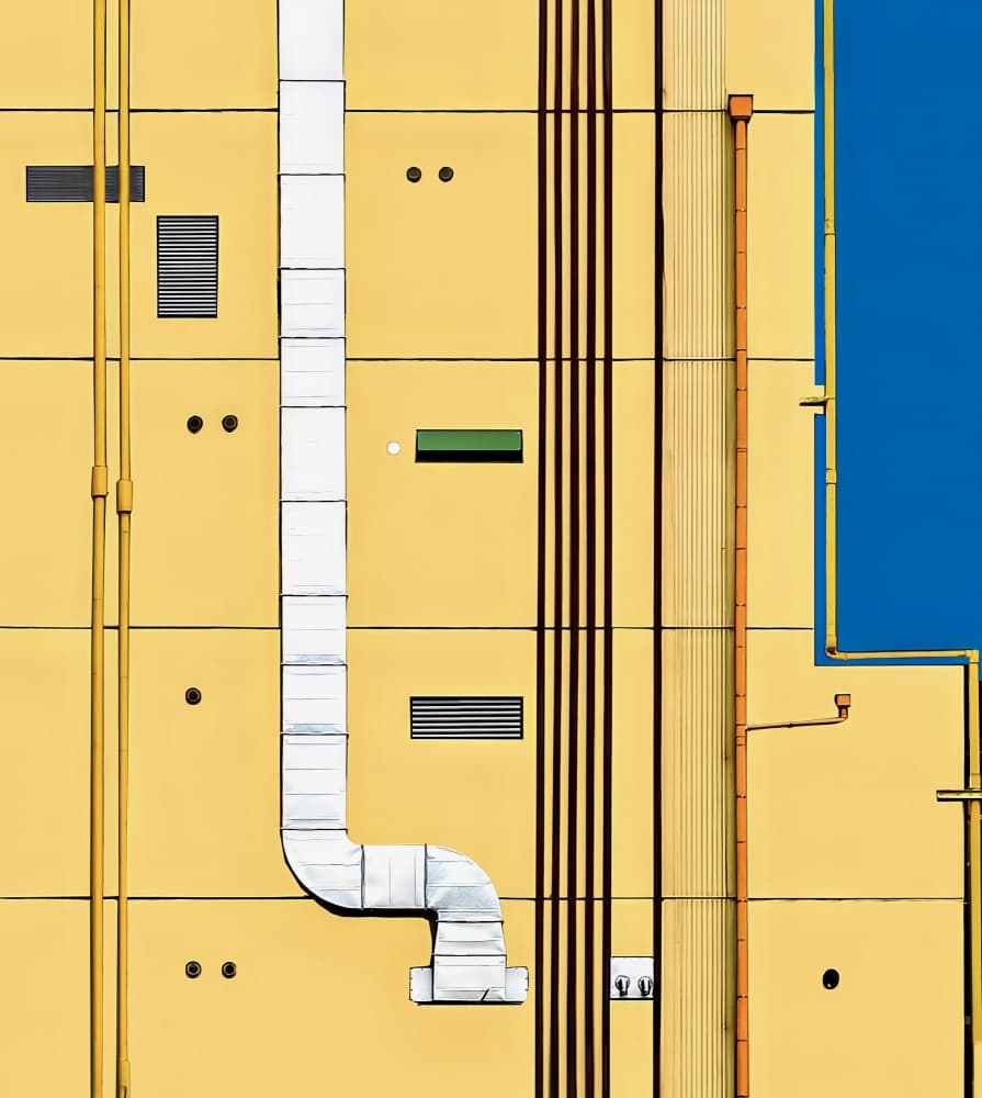 Geometric Building Facade by Arnon Orbach — canvas wall art