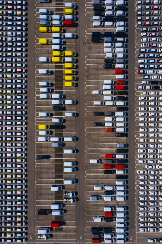 Aerial Car Parking by Jure Kravanja — canvas wall art