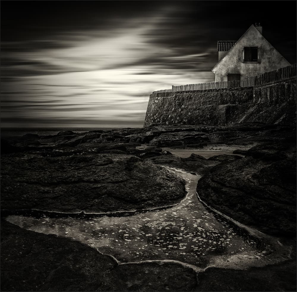 Moody Coastal House by Gilbert Claes — canvas wall art