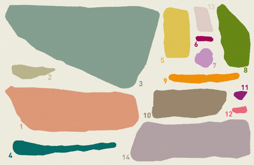 Muted Abstract Shapes by Rafa Mateo — canvas wall art