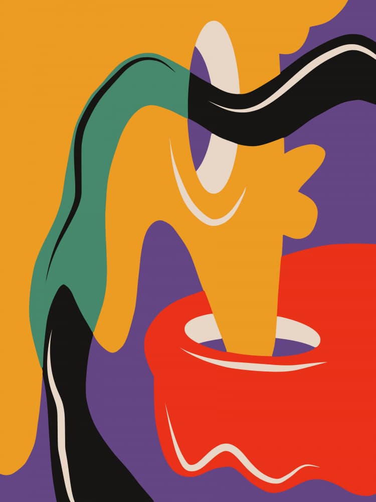 Vibrant Fluid Abstraction by Little Dean — canvas wall art
