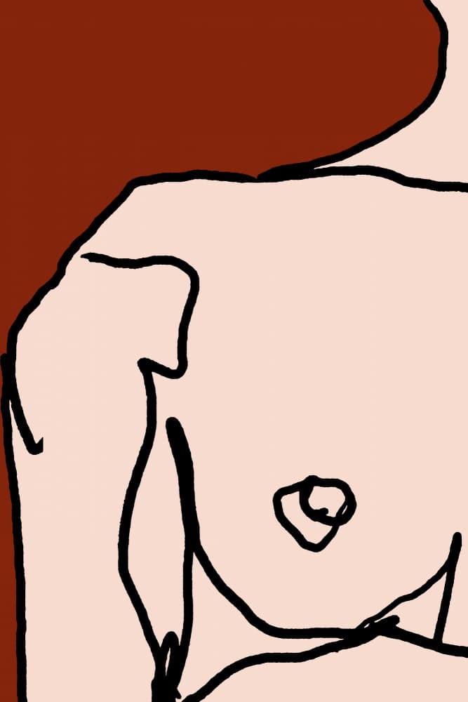 Minimalist Male Torso by casa cartissi — canvas wall art