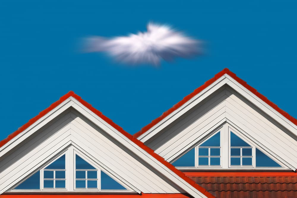 Modern Gable Roofs by Hans-Wolfgang Hawerkamp — canvas wall art