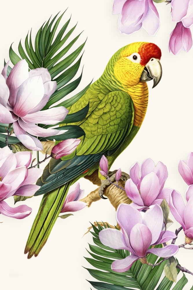 Tropical Parrot Magnolia by Andrea Haase — canvas wall art