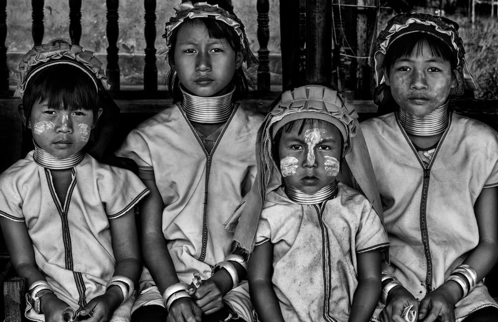 Kayan Girls Portraits by Joxe Inazio Kuesta Garmendia — canvas wall art