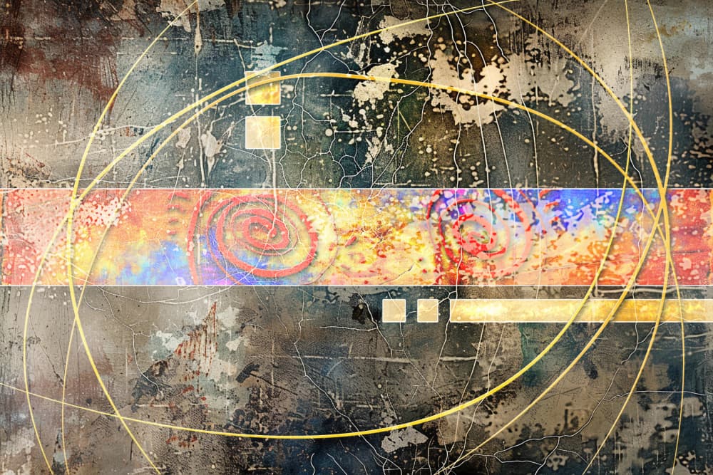Abstract Golden Geometry by Rafal Kulik — canvas wall art