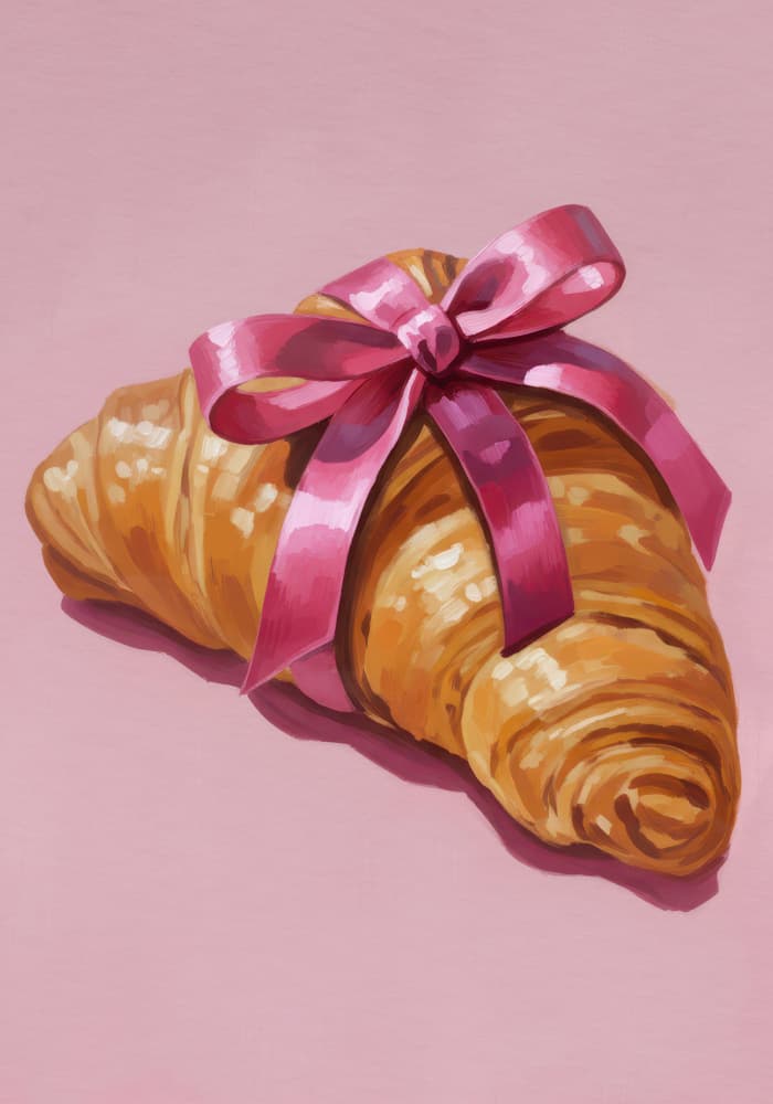 Sweet Croissant Gift by Neetesh Kumar — canvas wall art