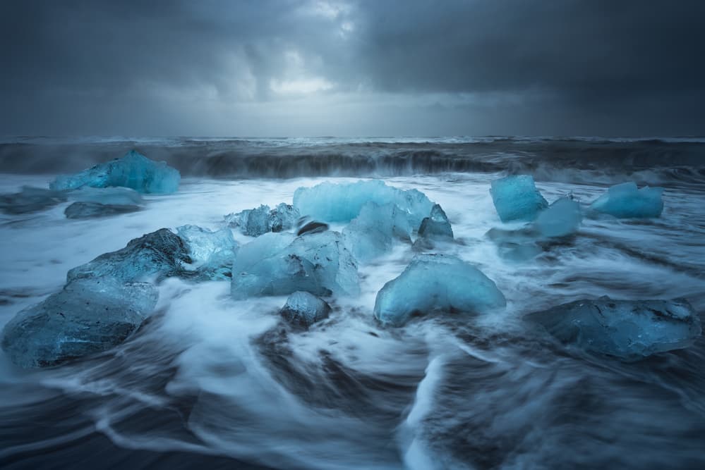 Moody Iceberg Beach by David Martin Castan — canvas wall art