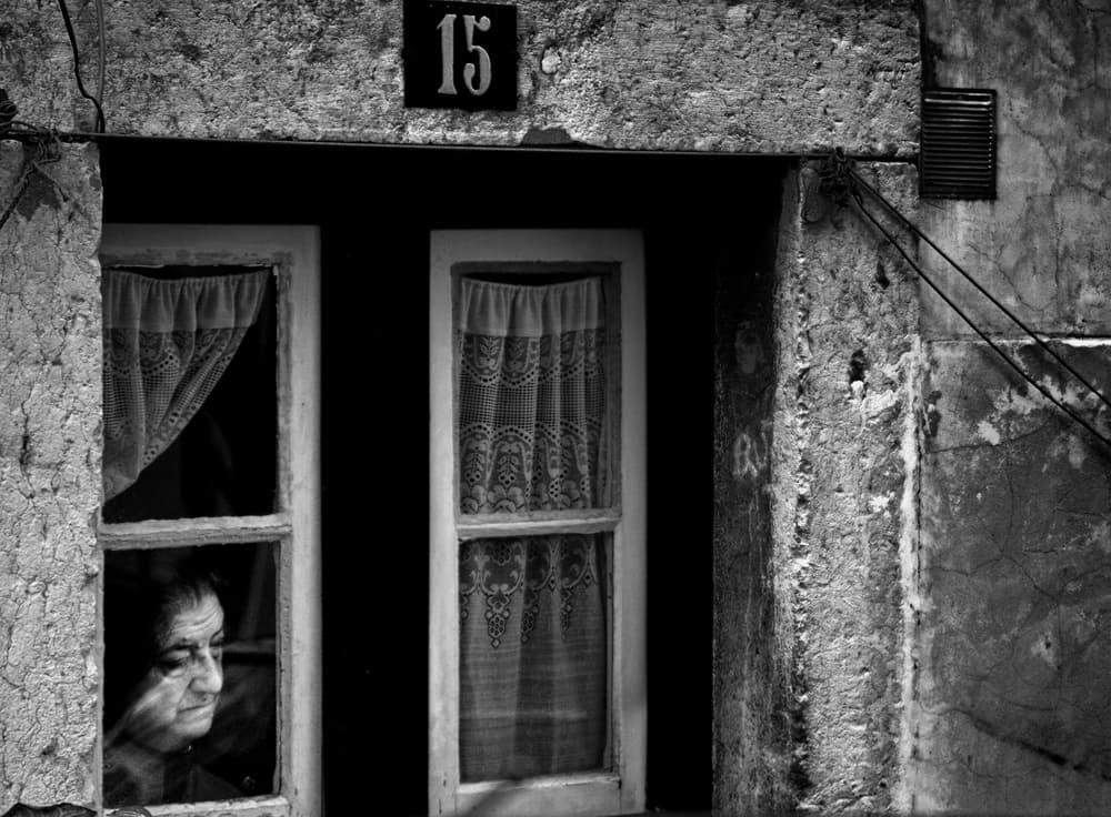 Pensive Woman Window by Fernando Alves — canvas wall art