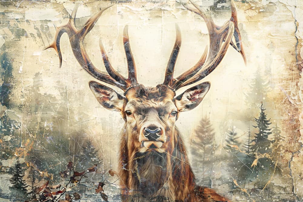Majestic Forest Stag by Rafal Kulik — canvas wall art