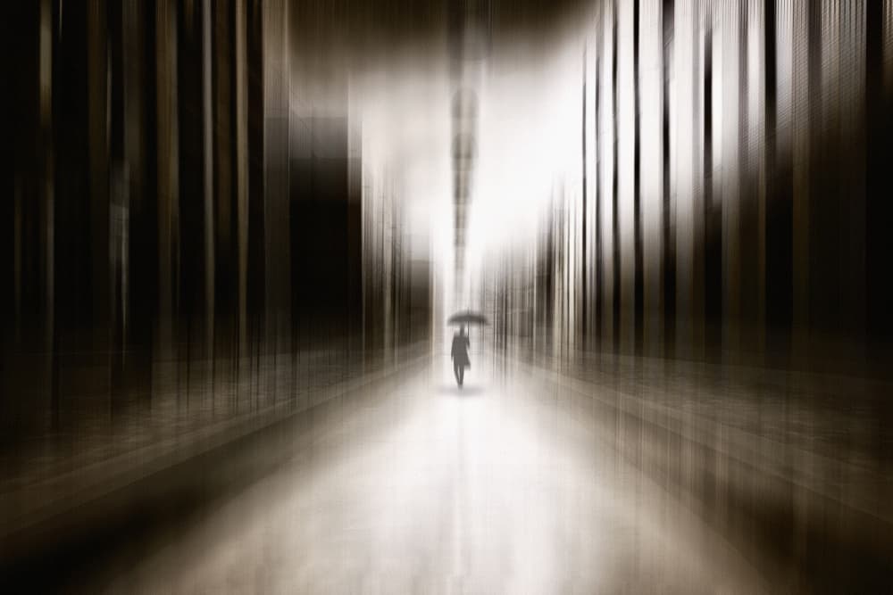 Solitary Walk in Rain by Stefan Eisele — canvas wall art