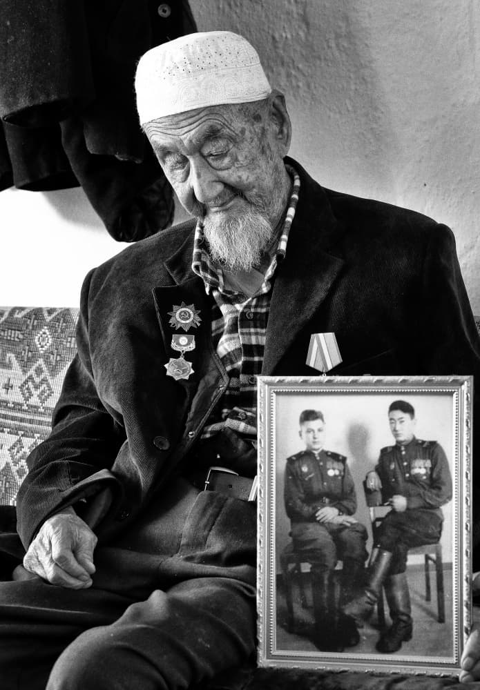 Old Soldier Remembers by Garik — canvas wall art