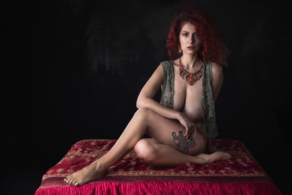 Sensual Redhead Portrait by Jan Slotboom — canvas wall art