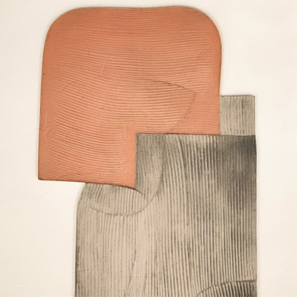 Abstract Ribbed Shapes by Alma — canvas wall art