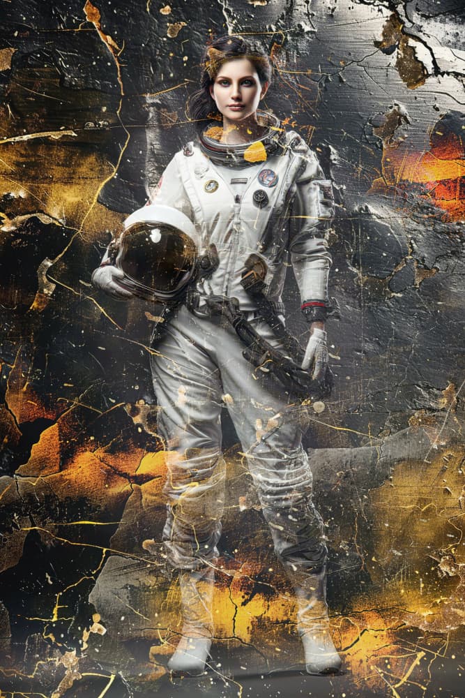 Cosmic Explorer Woman by Rafal Kulik — canvas wall art