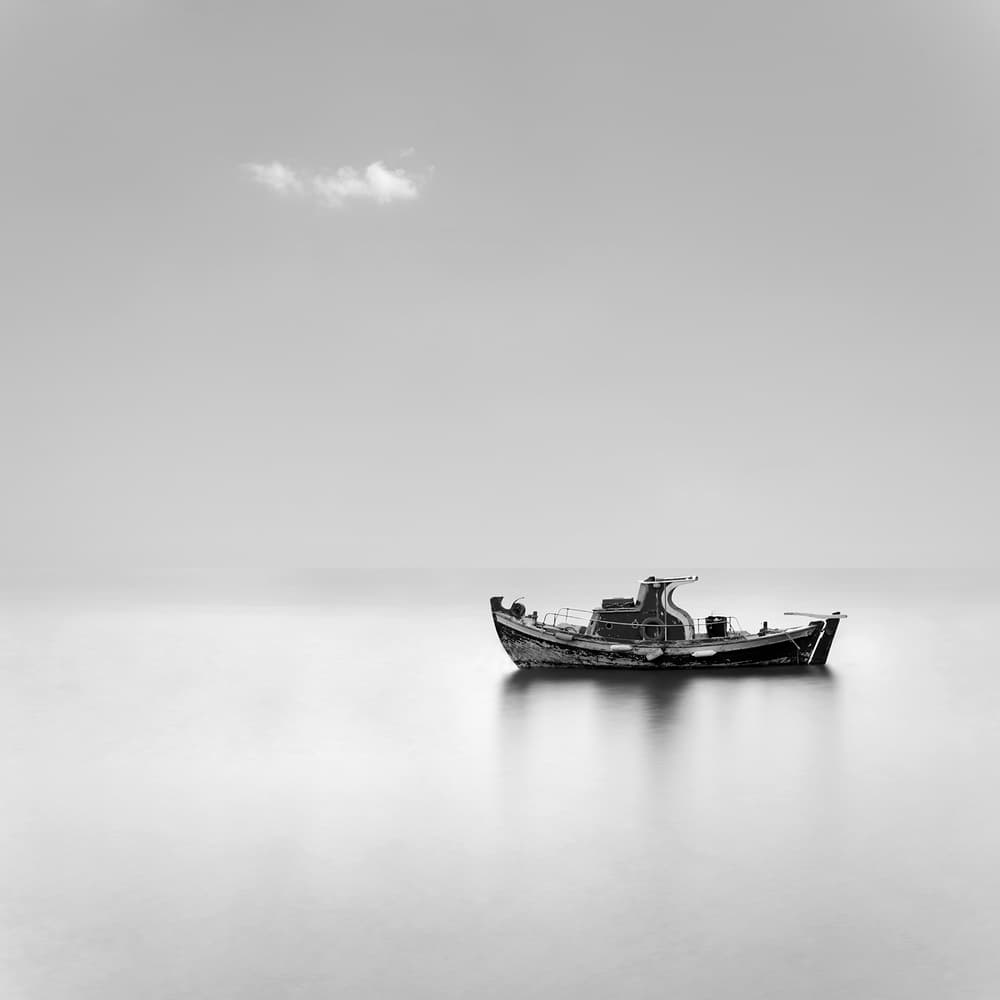Old Boat Stillness by George Digalakis — canvas wall art