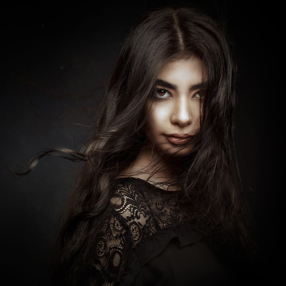 Intense Dark Gaze by Mehdi Mokhtari — canvas wall art