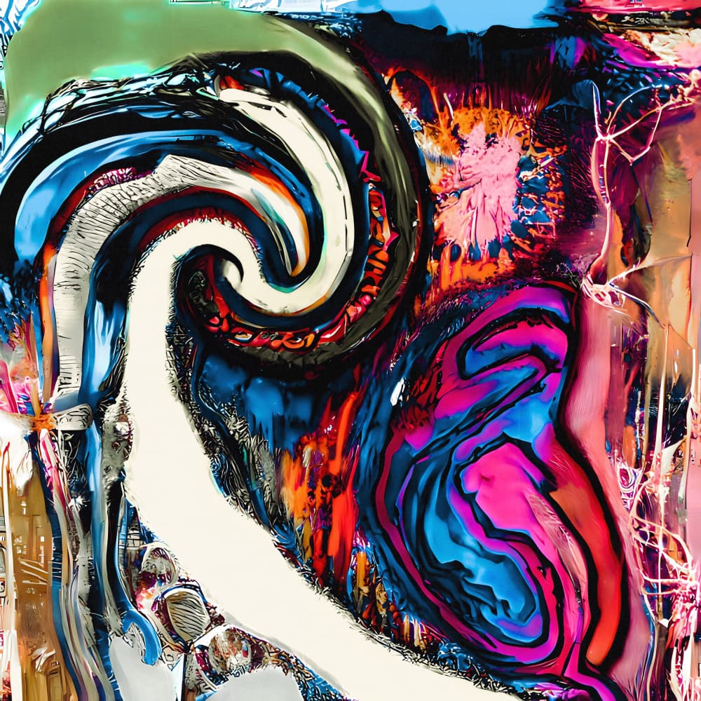 Vibrant Abstract Swirl by mnemonixART — canvas wall art