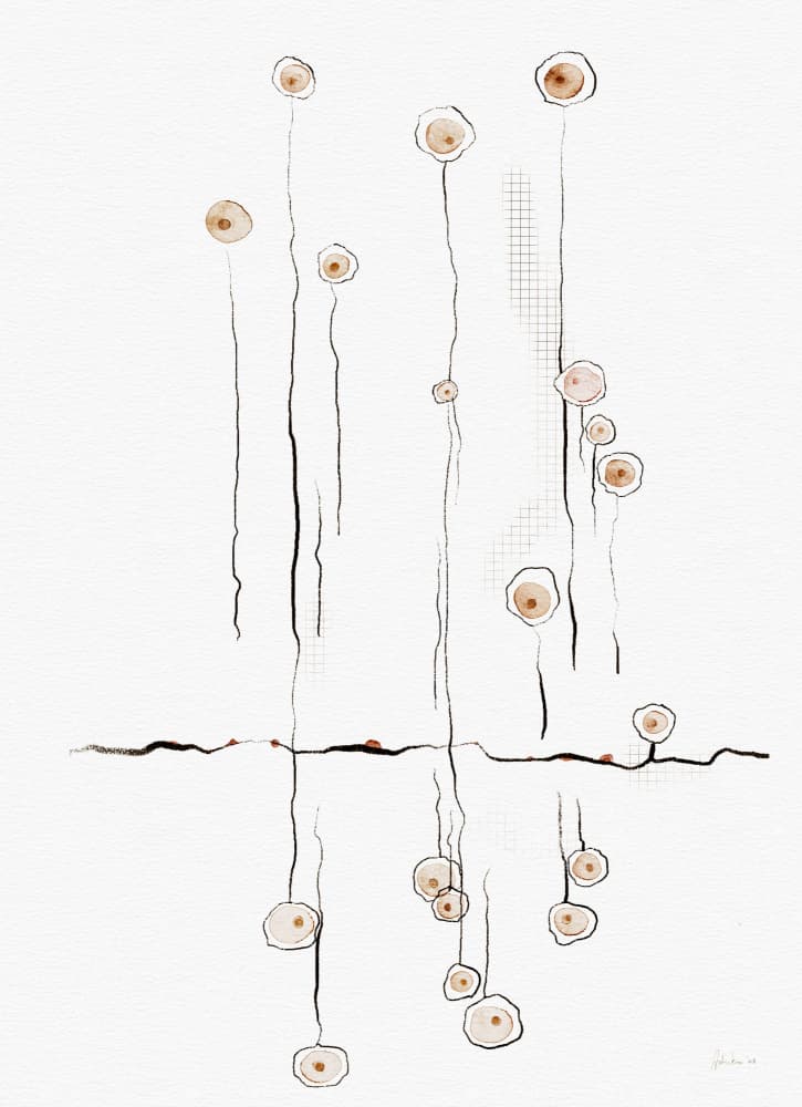 Minimalist Botanical Reflection by Ankie Kooi — canvas wall art
