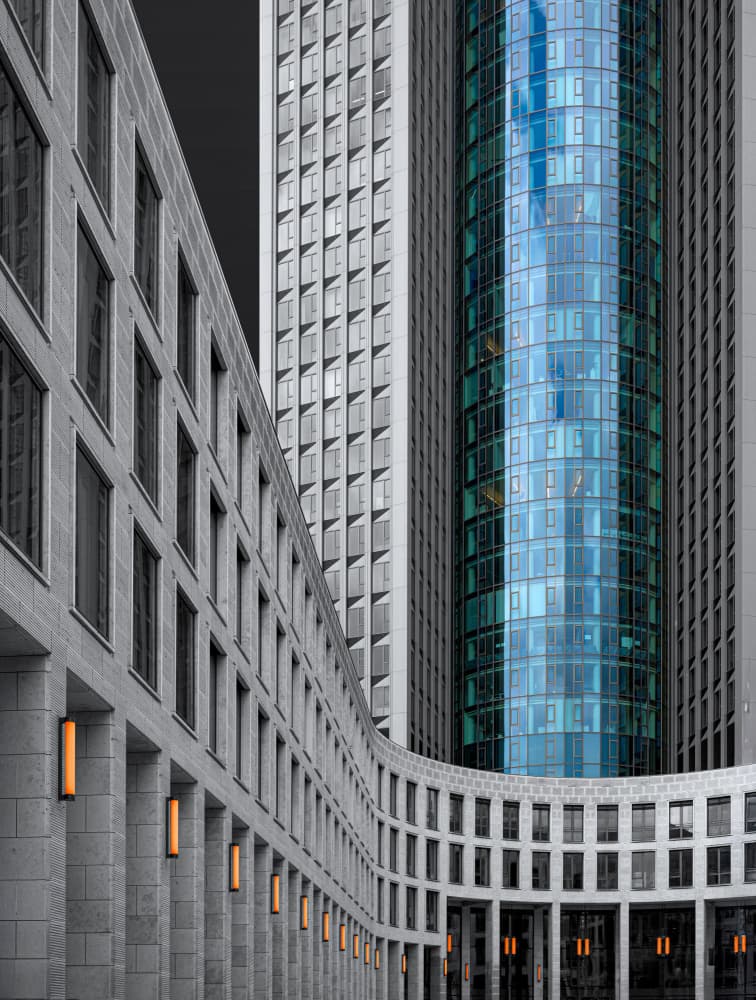 Architectural Glass Curves by Roland M Schwerdtfeger — canvas wall art