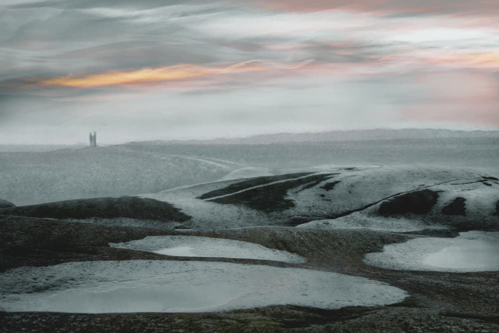Misty Winter Ruins by Christina Sillen — canvas wall art