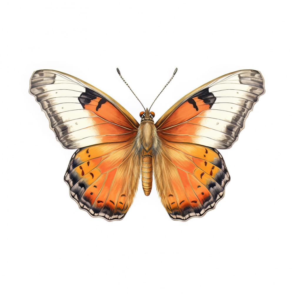 Vibrant Orange Butterfly by Bilge Paksoylu — canvas wall art