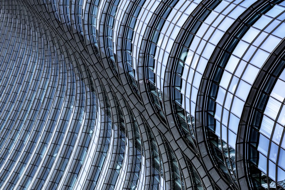 Modern Wavy Facade by Franco Tessarolo — canvas wall art