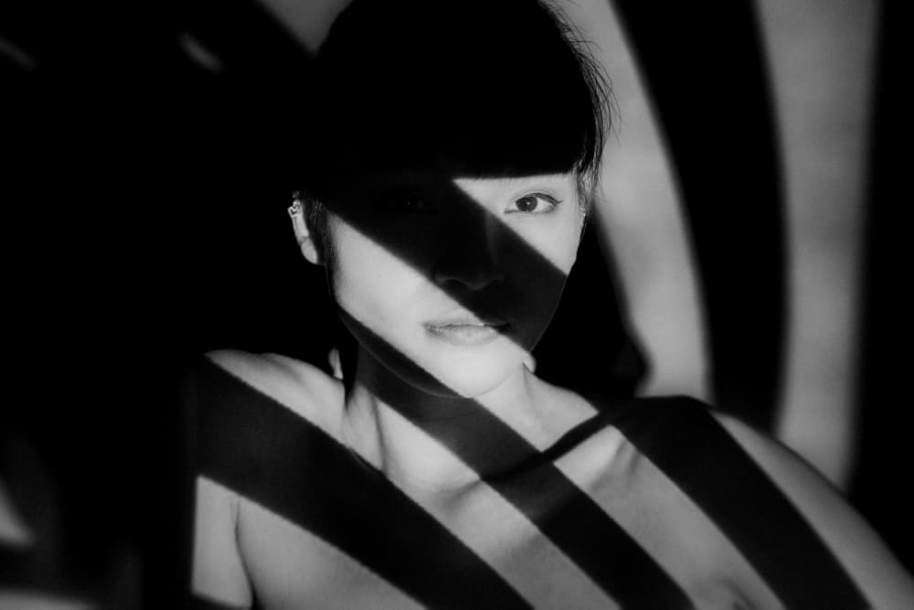 Striking Striped Portrait by ADIREK M — canvas wall art