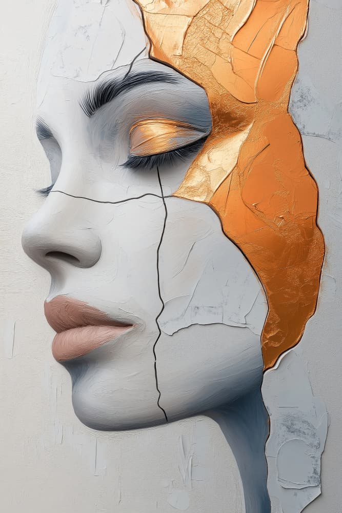 Serene Kintsugi Beauty by Mauro — canvas wall art