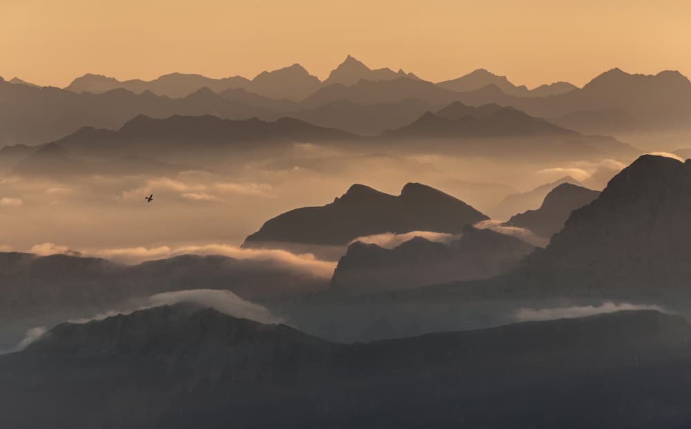 Misty Mountain Sunrise by Lazar Ioan Ovidiu — canvas wall art