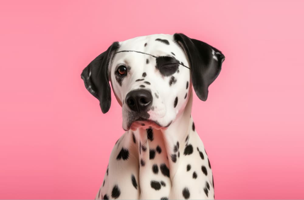 Winking Dalmatian Dog by Artem Pozdniakov — canvas wall art
