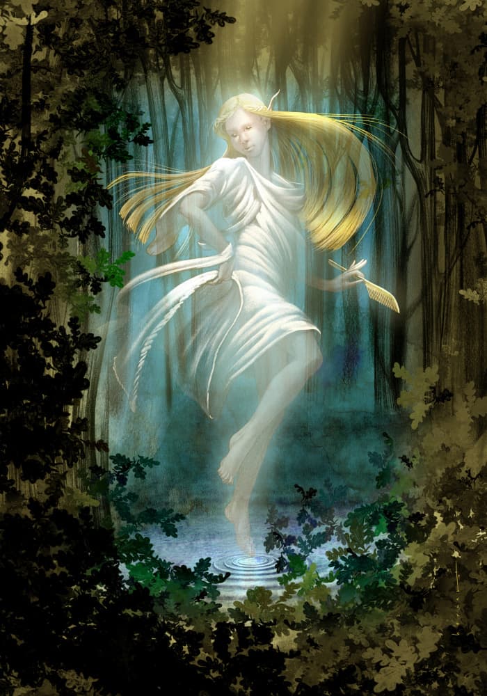 Glowing Forest Spirit by Juan Hernaz — canvas wall art