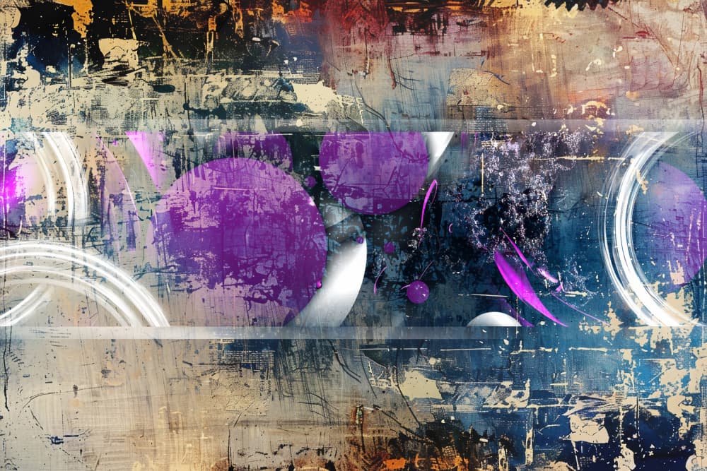 Dynamic Purple Cosmic Abstract by Rafal Kulik — canvas wall art