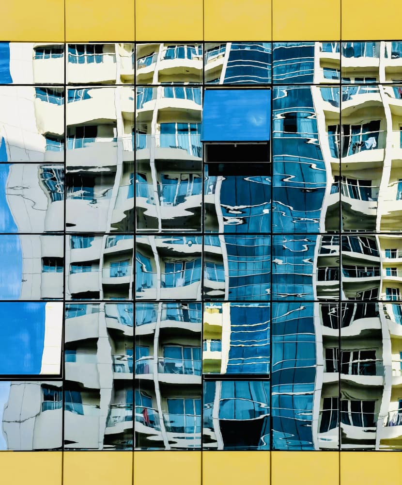 Abstract Building Reflections by Arnon Orbach — canvas wall art