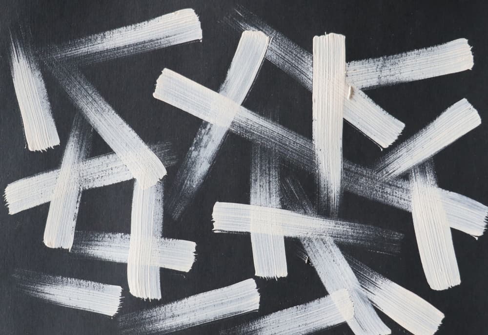 Abstract White Strokes by Santhosh ch — canvas wall art