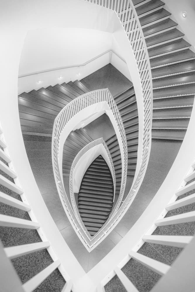 Spiral Staircase Geometry by Bruno Flour — canvas wall art